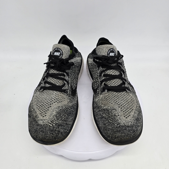 Nike Shoe Men's 11 Free RN Flyknit Grey Oreo Black Running Sneakers 942839-101 - Picture 2 of 8